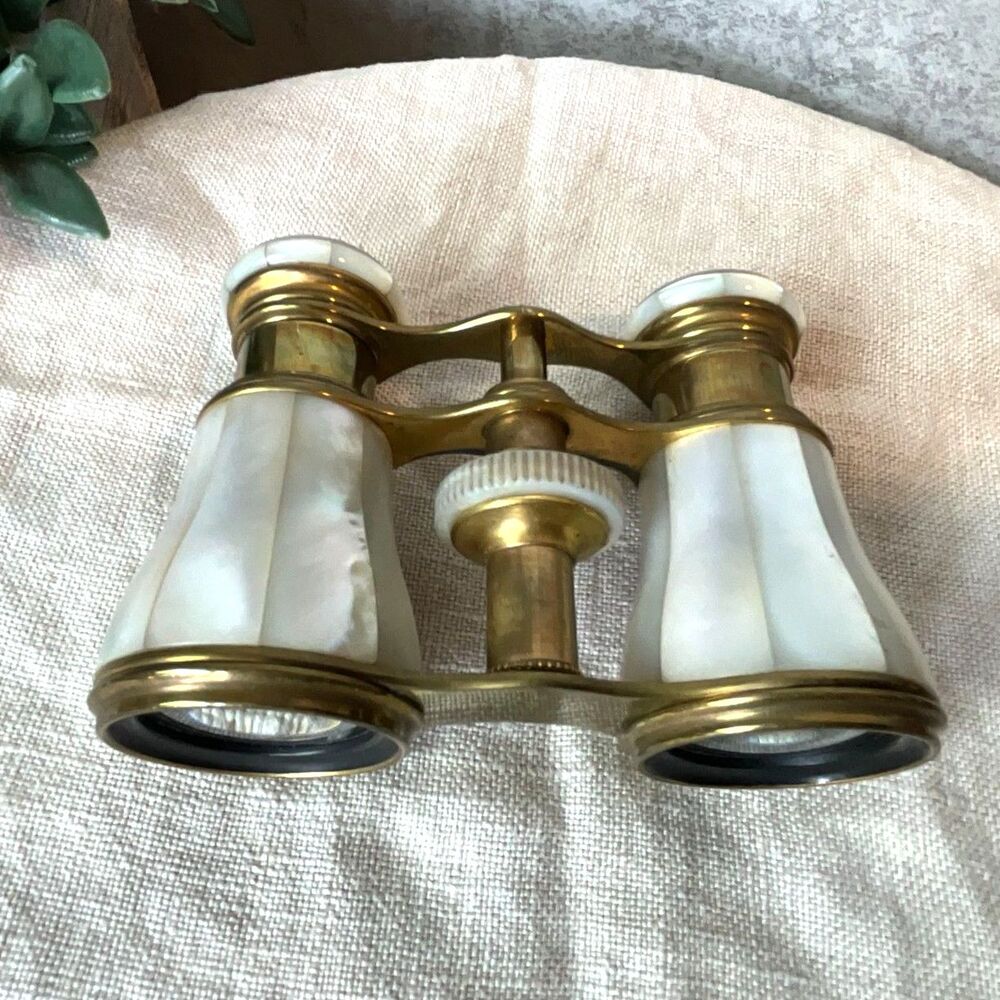 Lemaire Fabi Paris Mother of Pearl Opera Glasses Paris French Antique binoculars